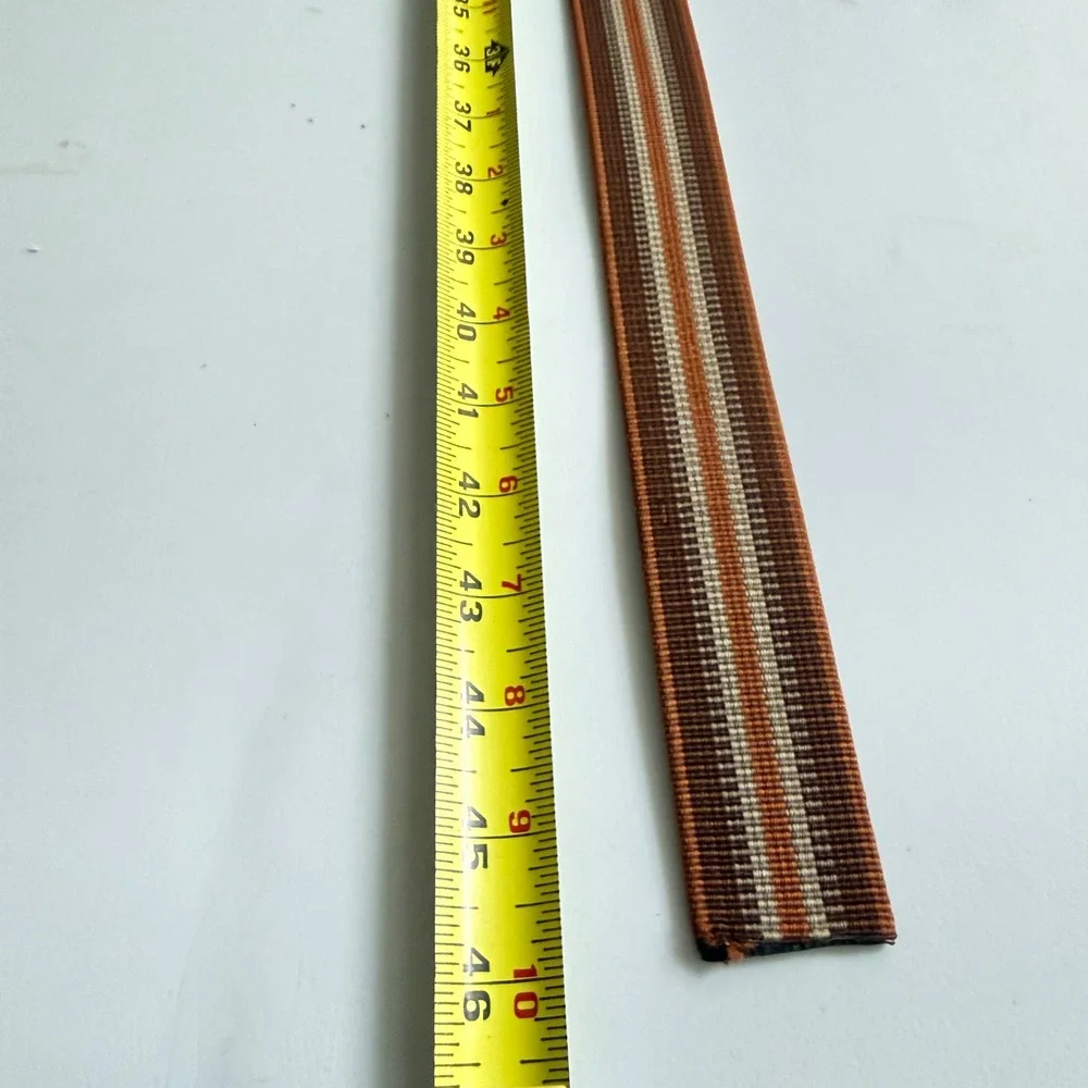 Chaco Webbed Belt Mens 46 Brown Orange Striped Gorpcore Hiking Outdoor climbing